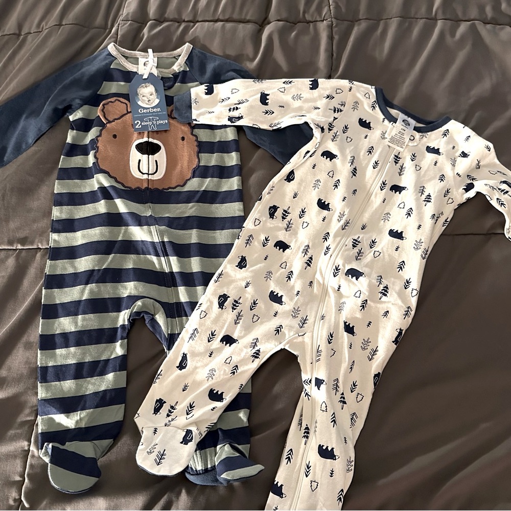 Two gerber pajamas